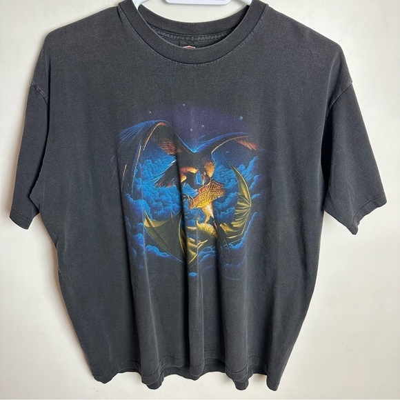 Vintage Harley Davidson Shirt Men's XL Dragon Eagle Double Sided Doc's St. Louis - Picture 10 of 10